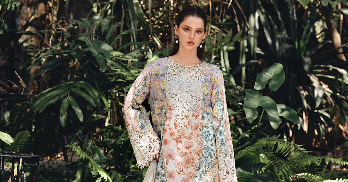 3 Piece Unstitched Embroidered Lawn Suit