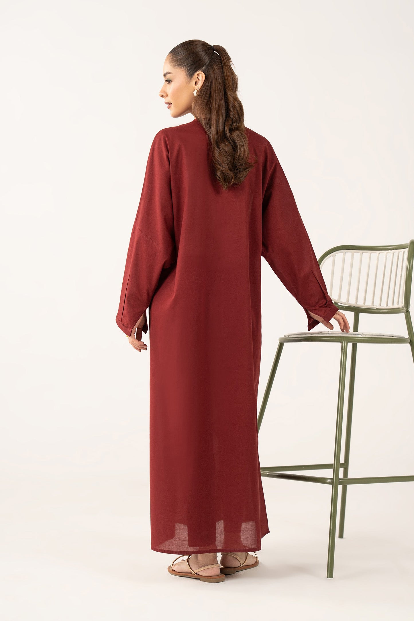 2 Pc Dyed Slub Lawn Suit