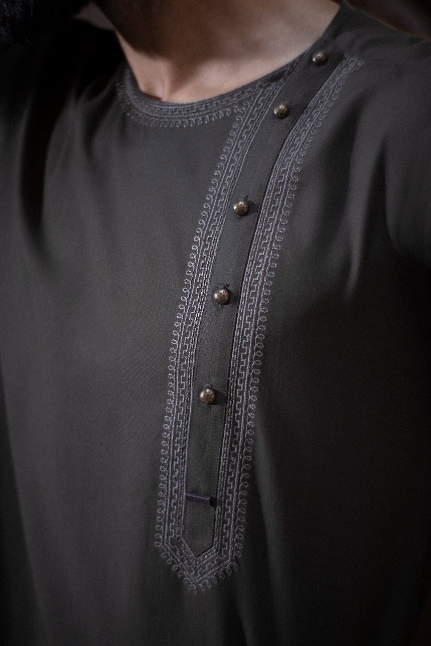 Embroidered Blended Kurta