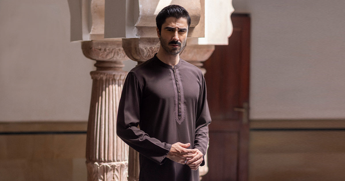 Embroidered Blended Kurta