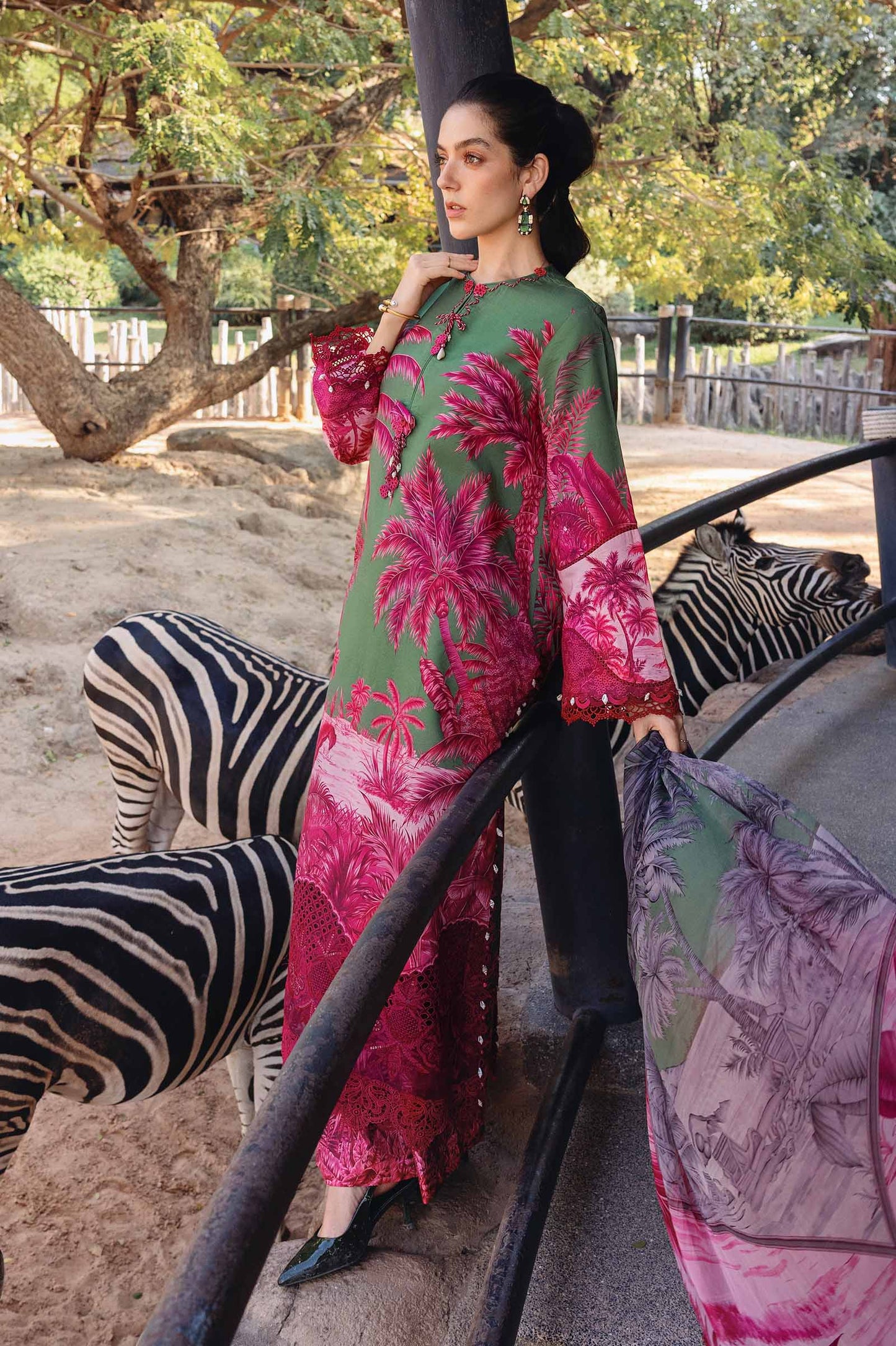 3 Piece Unstitched Embroidered Lawn Suit