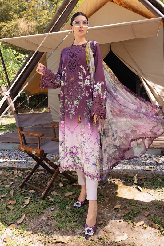 3 Piece Unstitched Embroidered Lawn Suit
