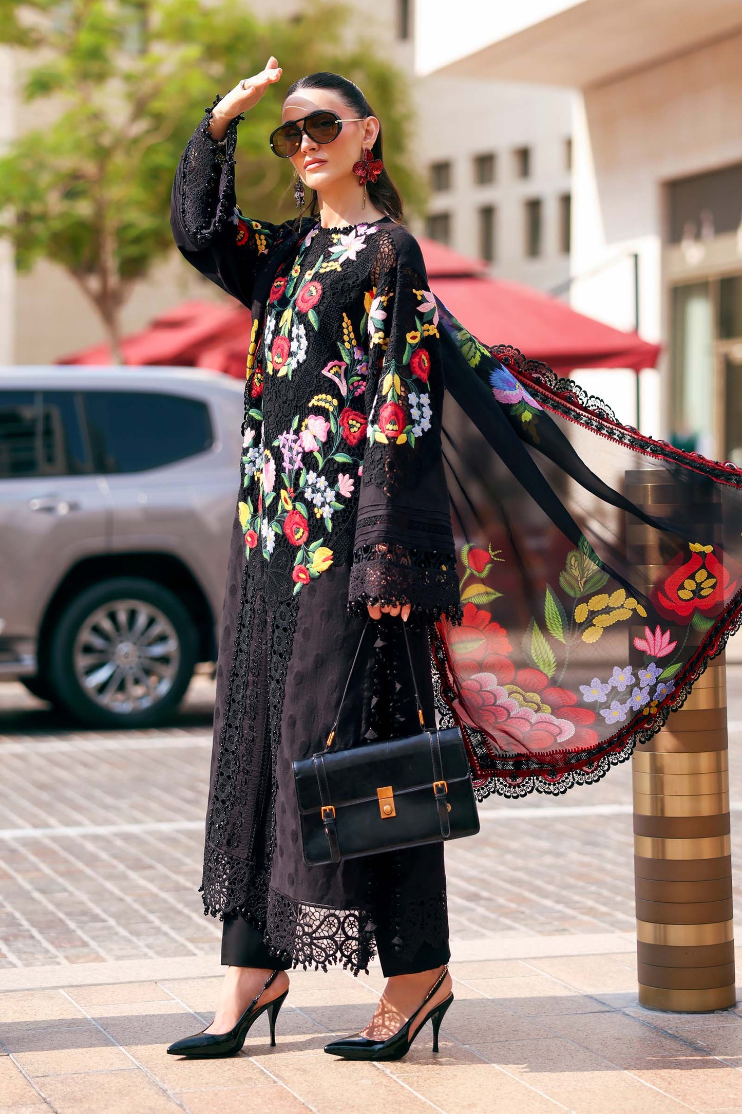 3 Piece Unstitched Embroidered Jacquard Lawn Suit