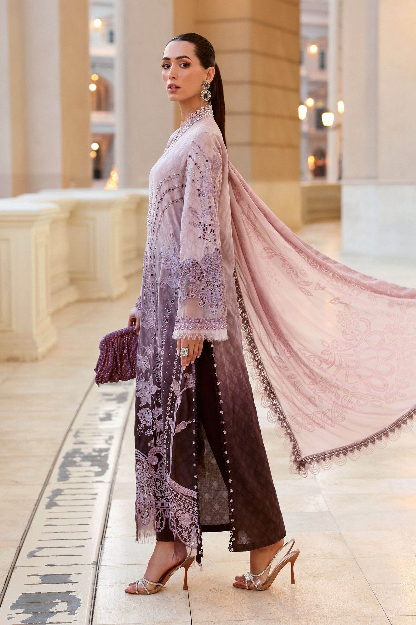 3 Piece Unstitched Embroidered Jacquard Lawn Suit