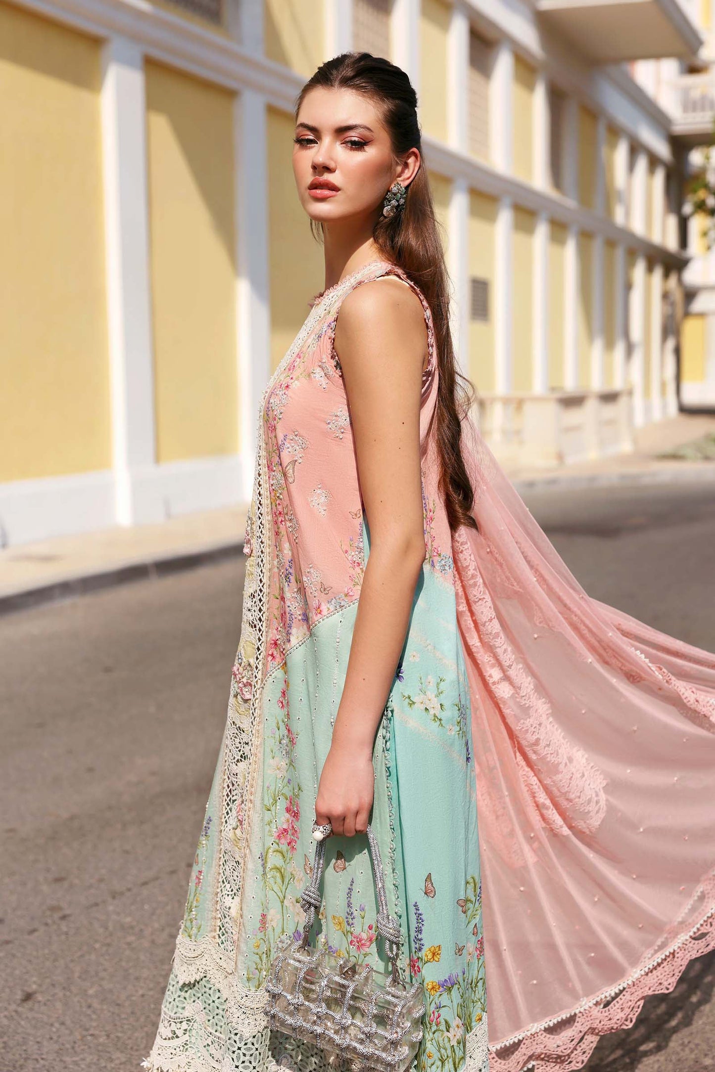 3 Piece Unstitched Embroidered Lawn Suit