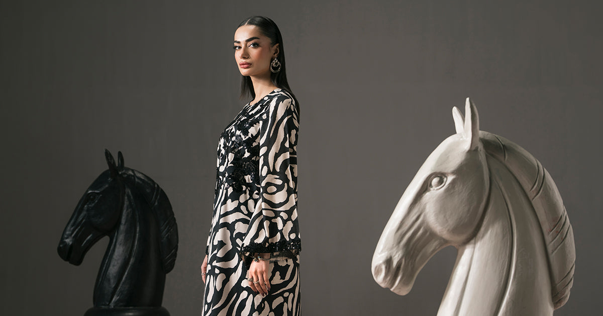 2 Piece Embroidered Raw Silk Suit