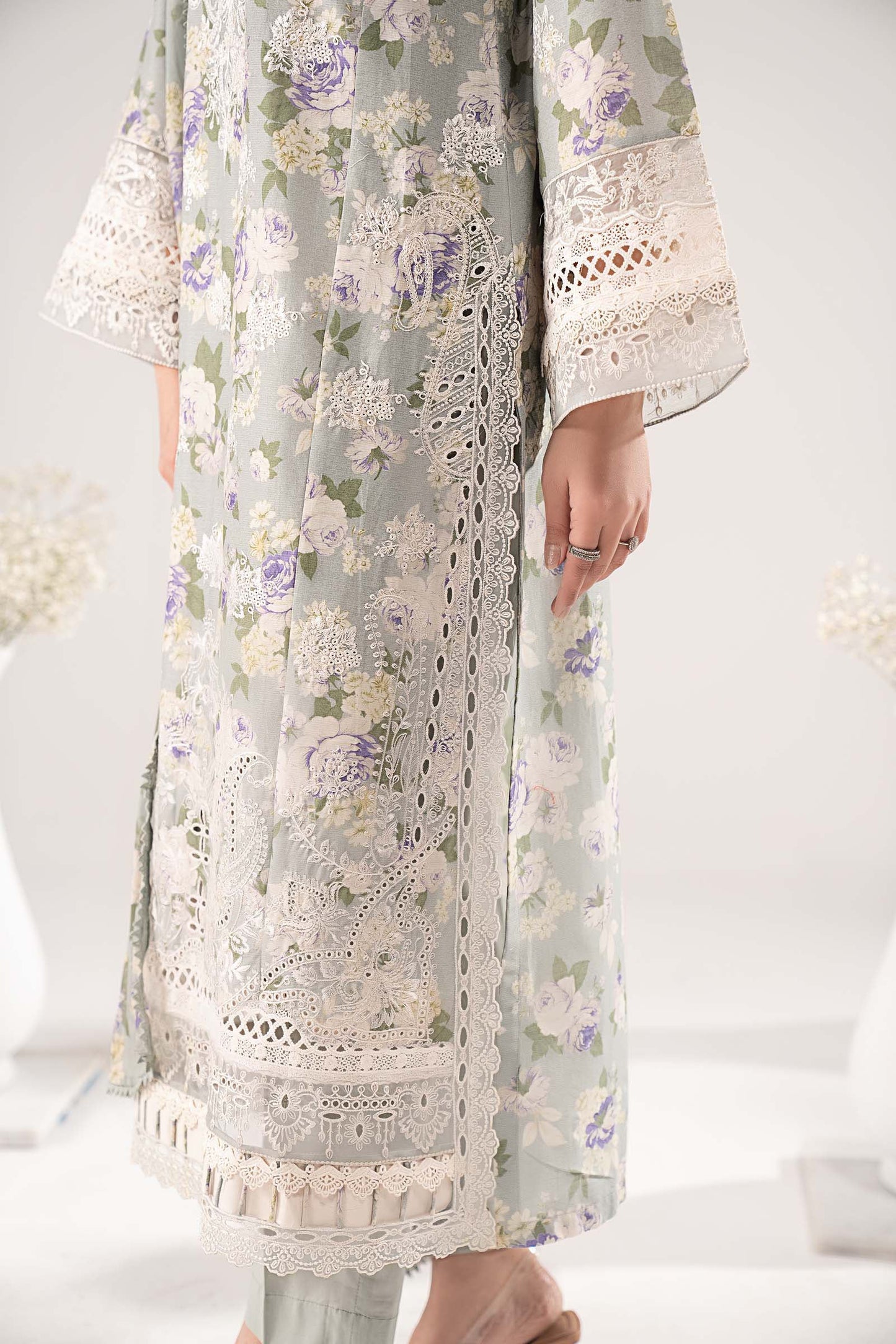3 Piece Embroidered Dobby Lawn Suit