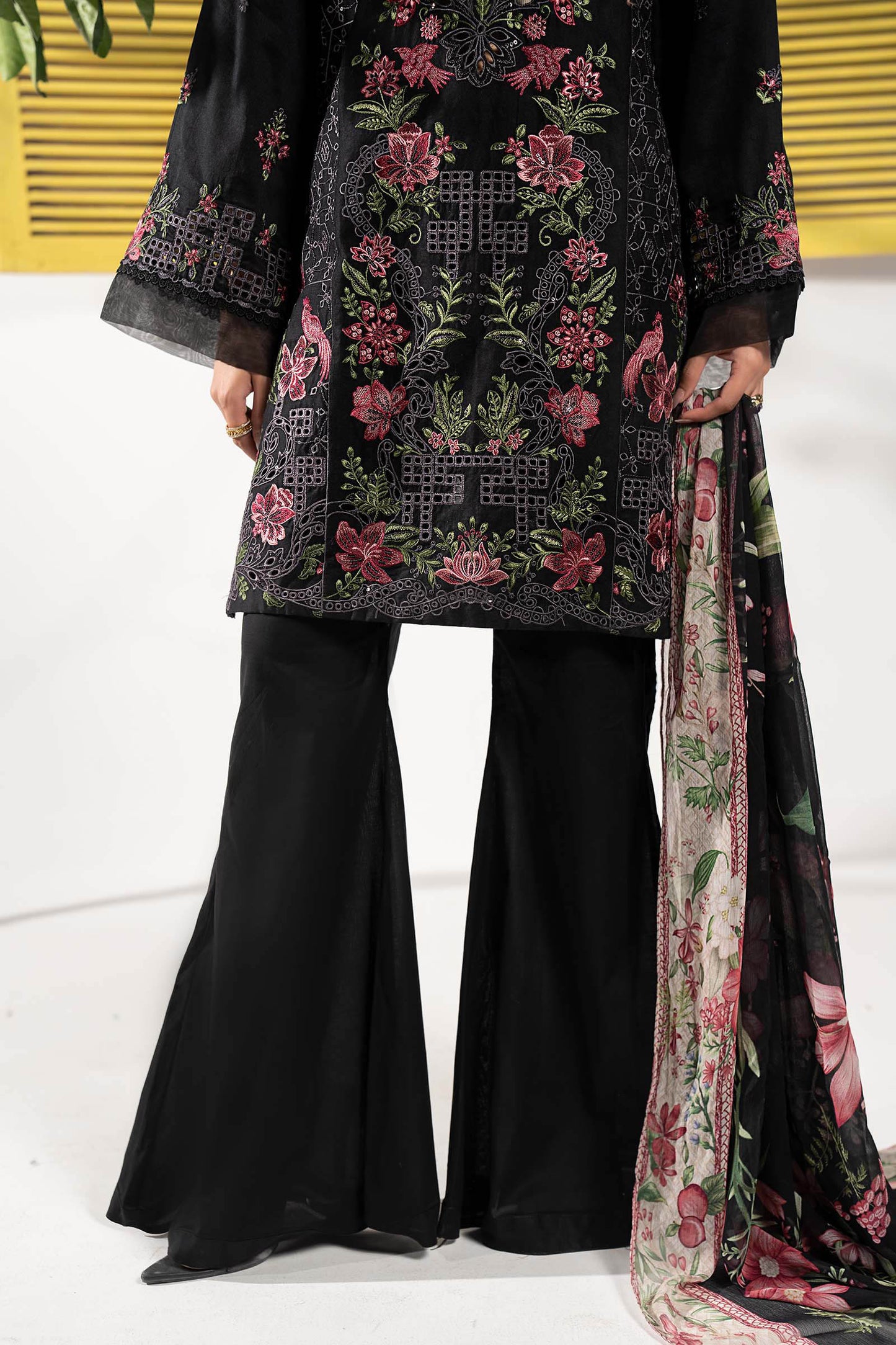 3 Piece Embroidered Dobby Lawn Suit