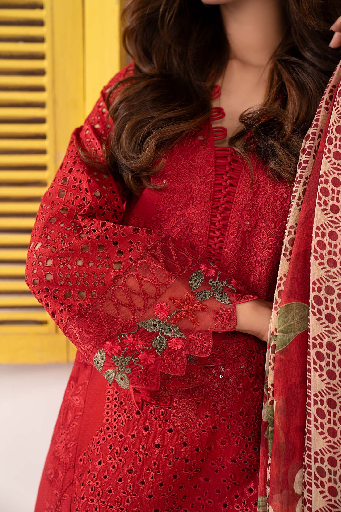 3 Piece Embroidered Dobby Lawn Suit