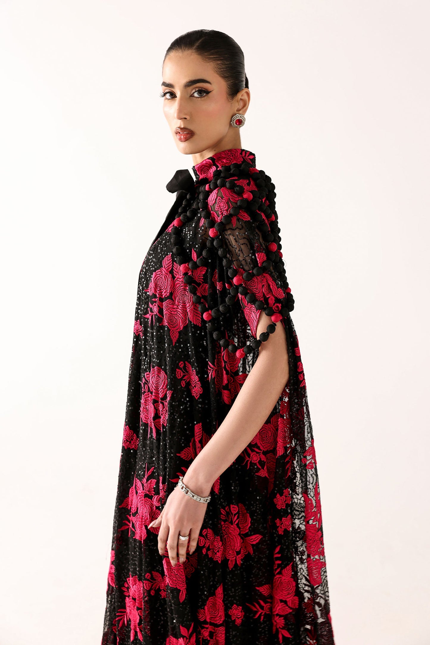 Embroidered Net Fabric (2Pcs)