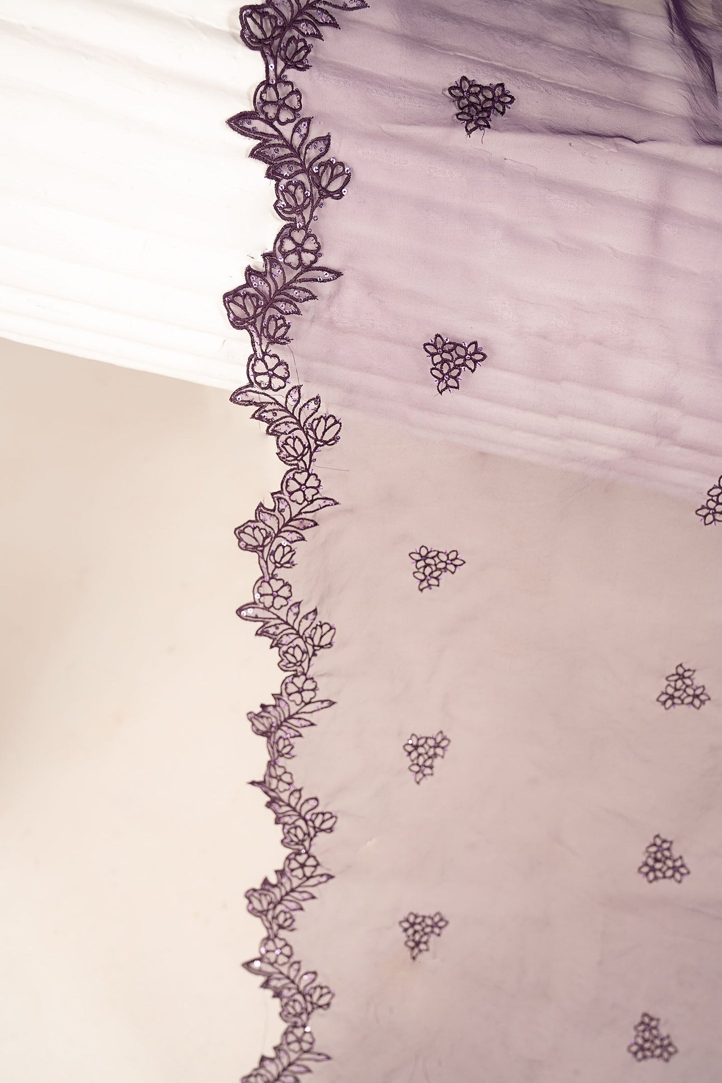 Embroidered Organza Fabric (2Pcs)