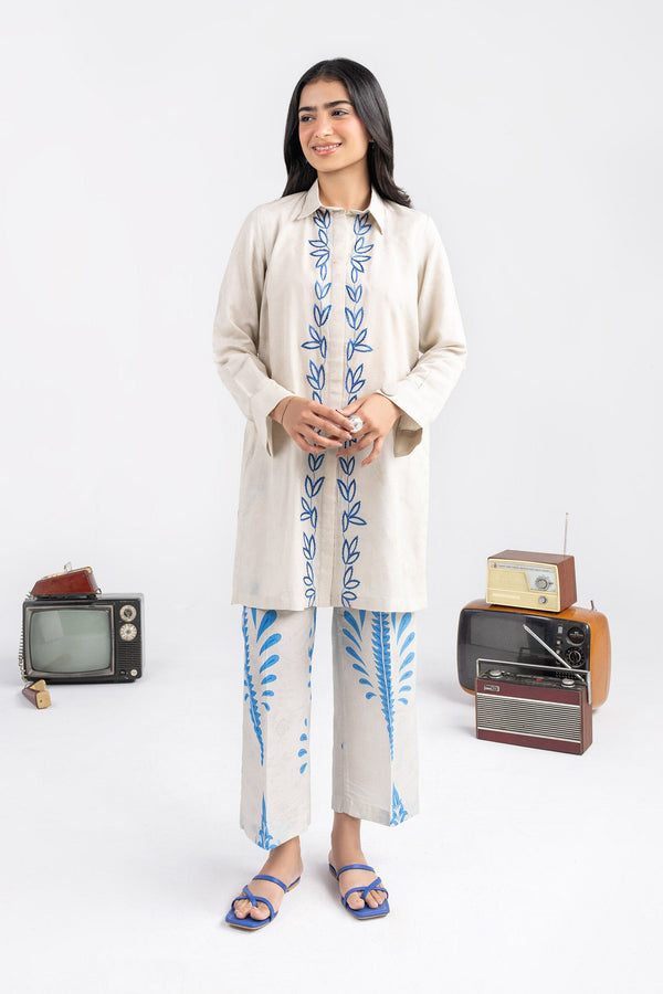 2 Pc Embroidered Dobby Viscose Suit