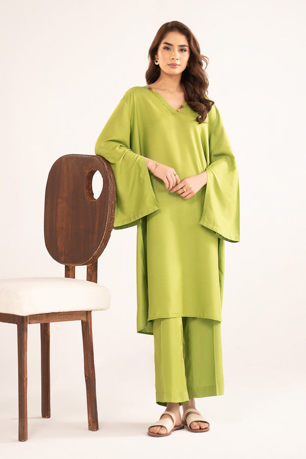 2 Pc Dyed Arabic Lawn Suit