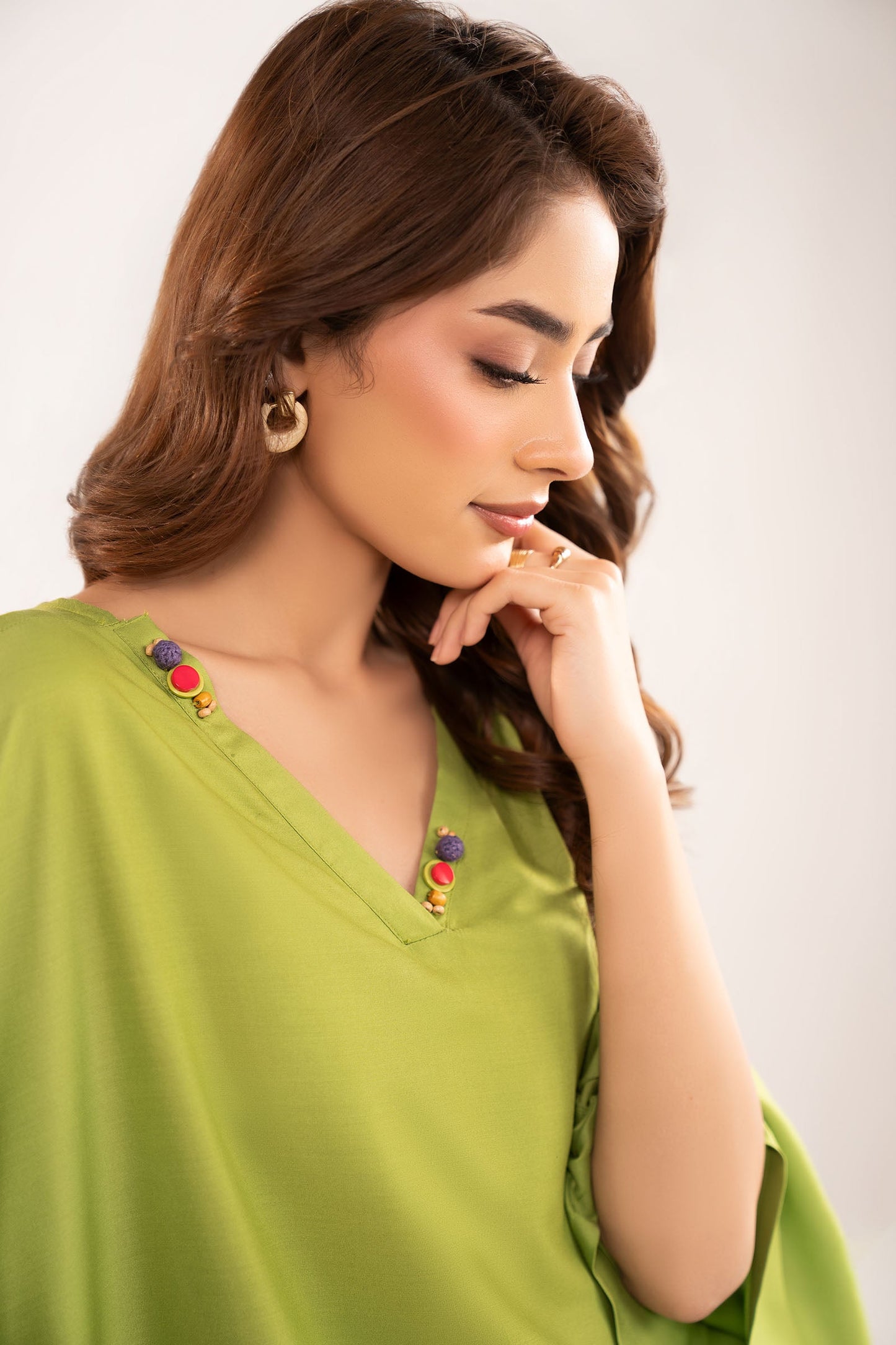 2 Pc Dyed Arabic Lawn Suit