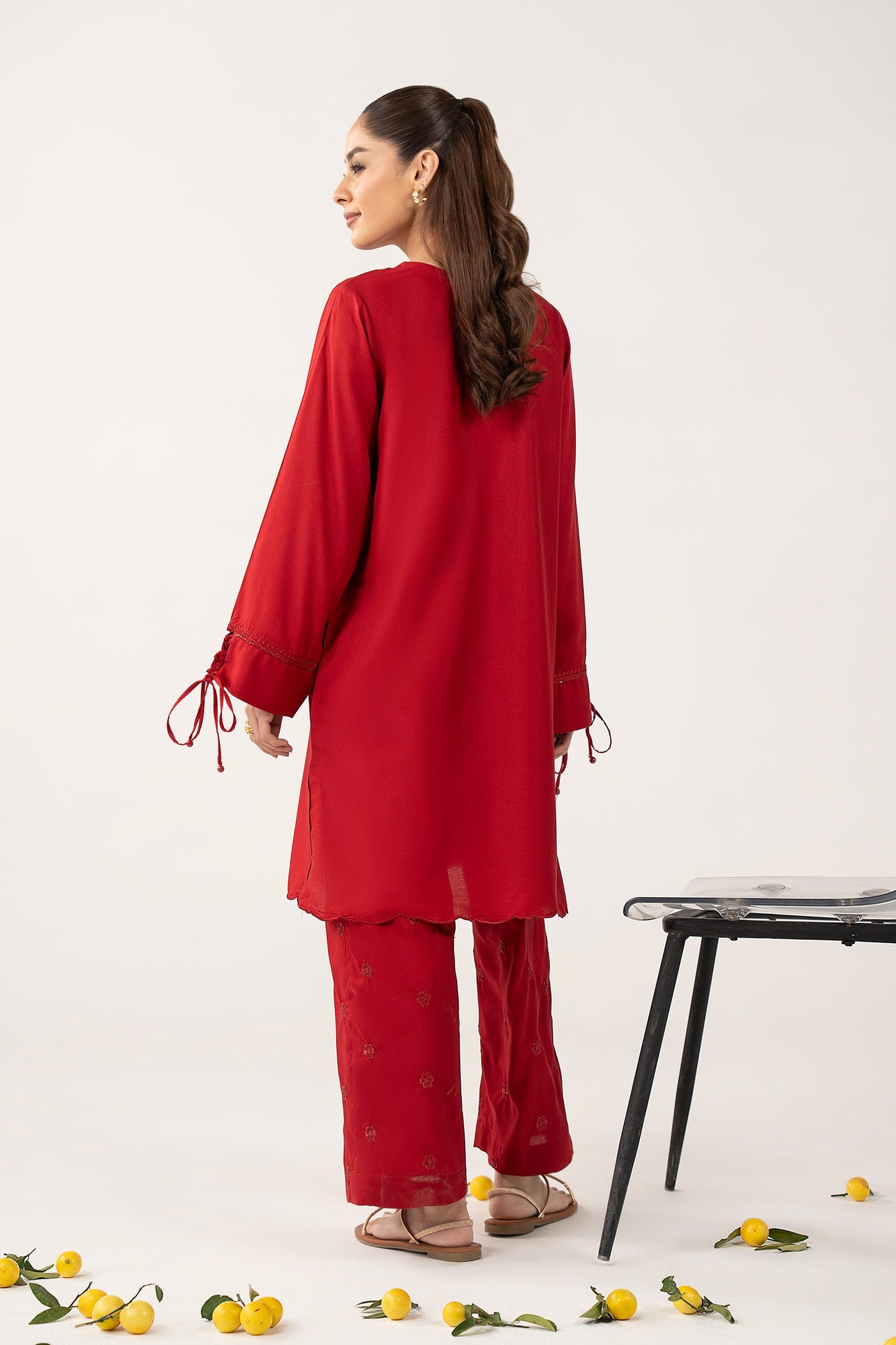 2 Pc Embroidered Arabic Lawn Suit