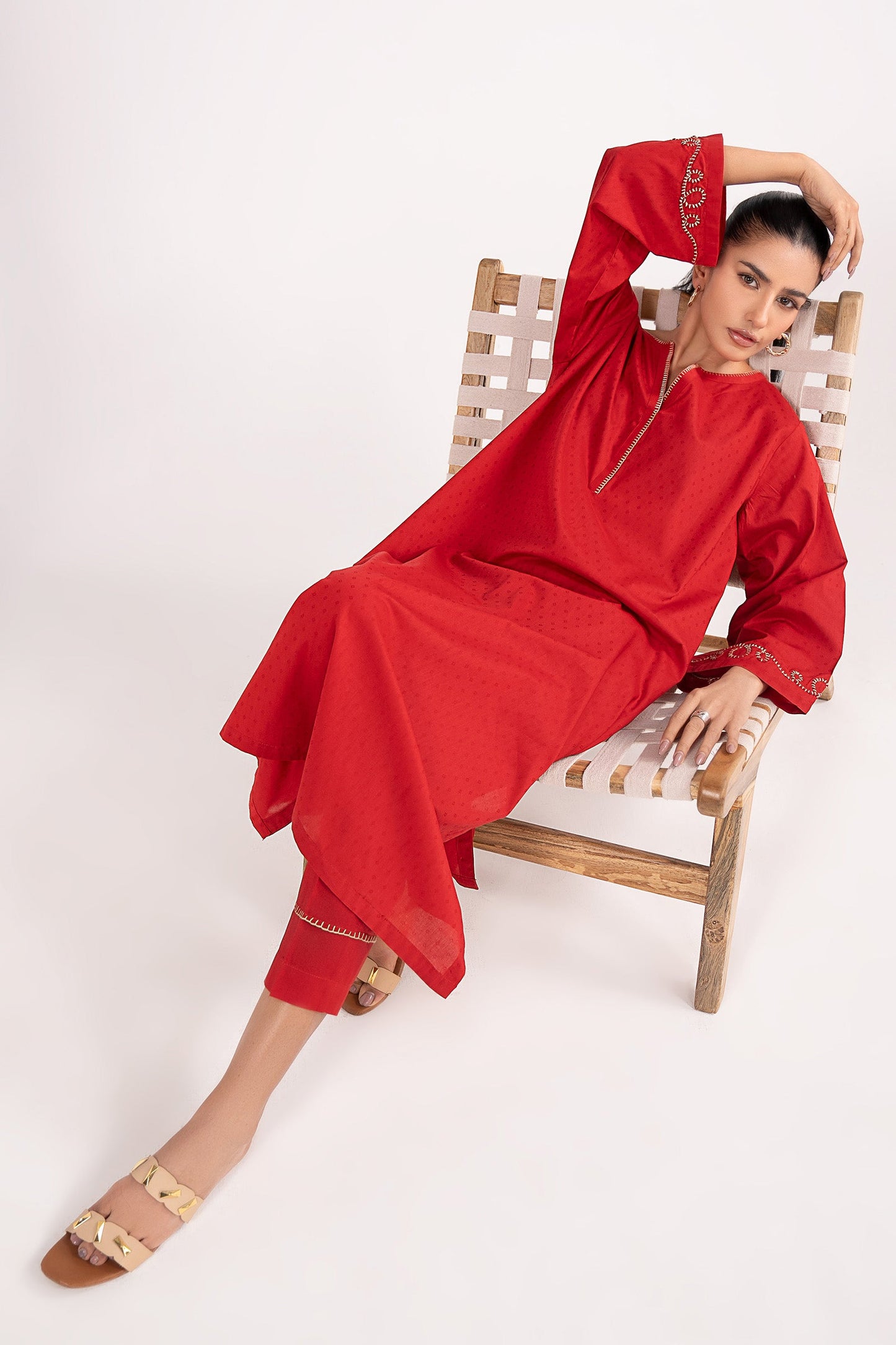 2 Pc Dyed Dobby Cotton Suit