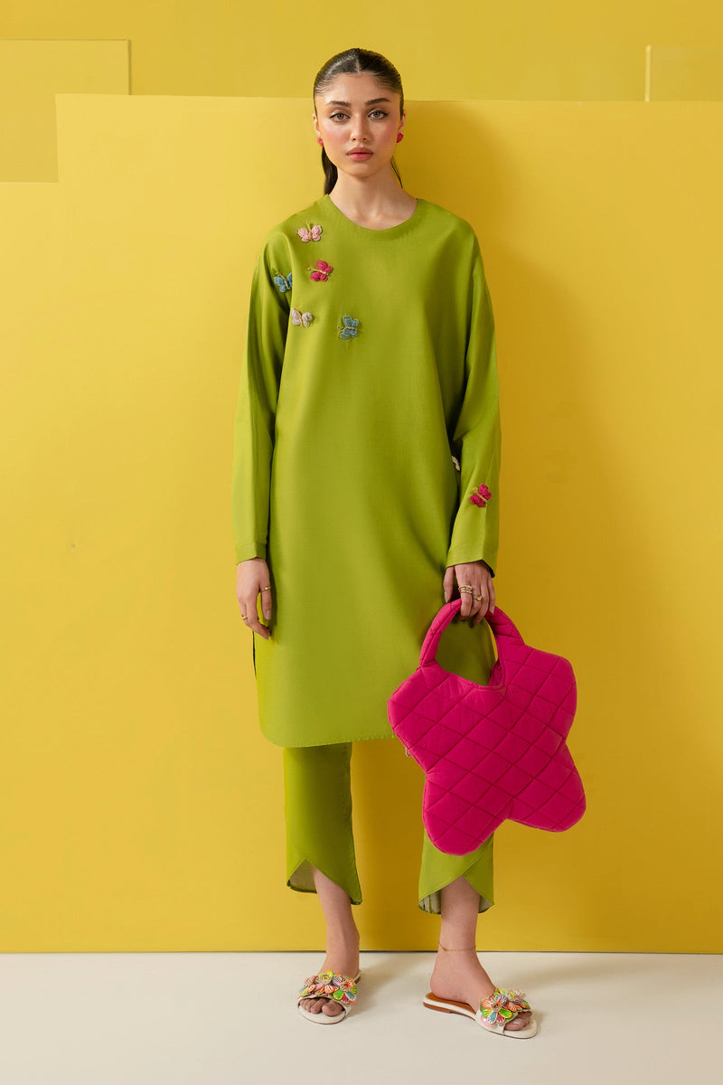 2 Pc Dyed Arabic Lawn Suit