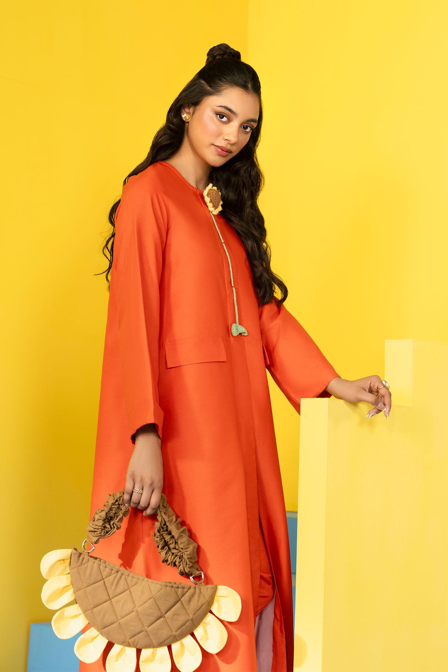 2 Pc Dyed Arabic Lawn Suit