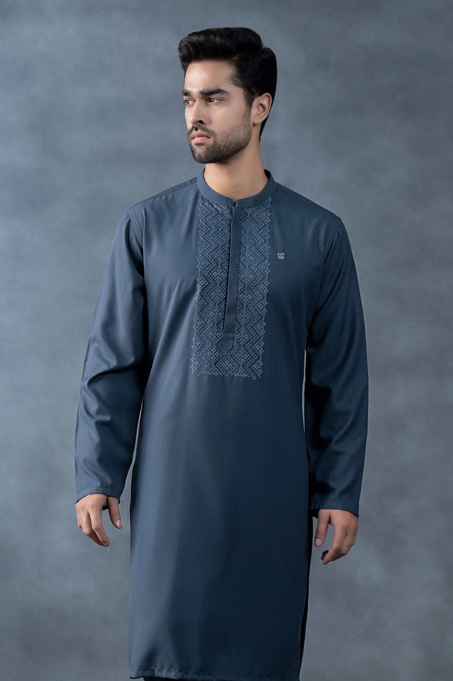 Embroidered Blended Kurta
