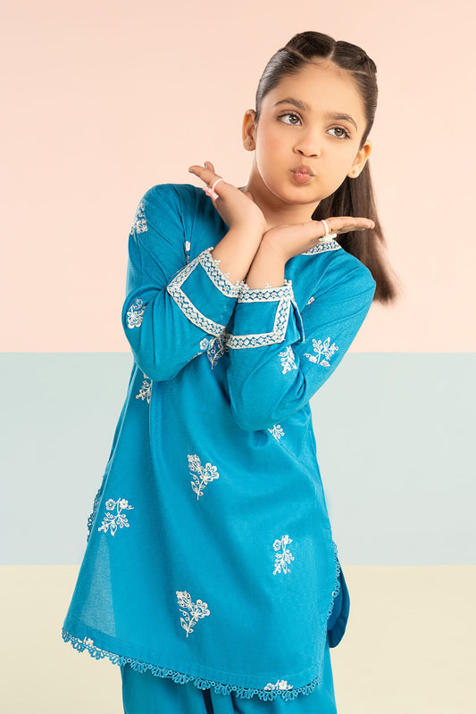 2 Piece Embroidered Dobby Lawn Suit