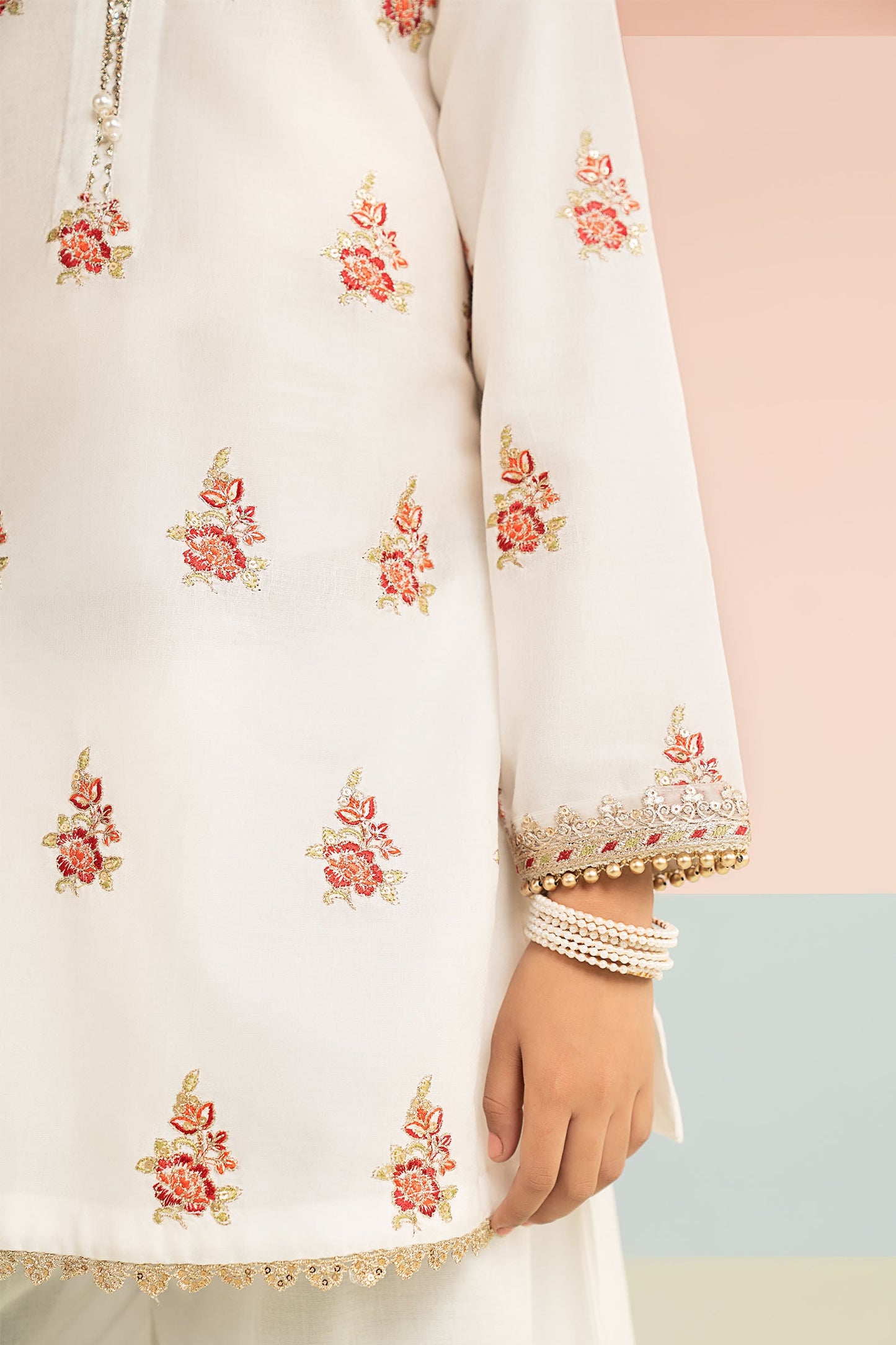 3 Piece Embroidered Dobby Lawn Suit