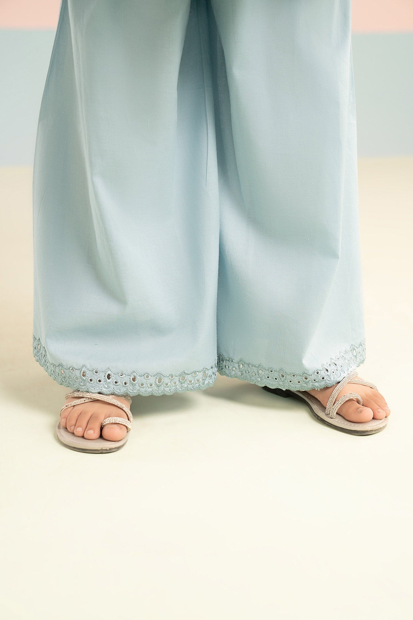 3 Piece Embroidered Paper Cotton Suit