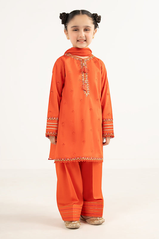 3 Piece Embroidered Dobby Lawn Suit