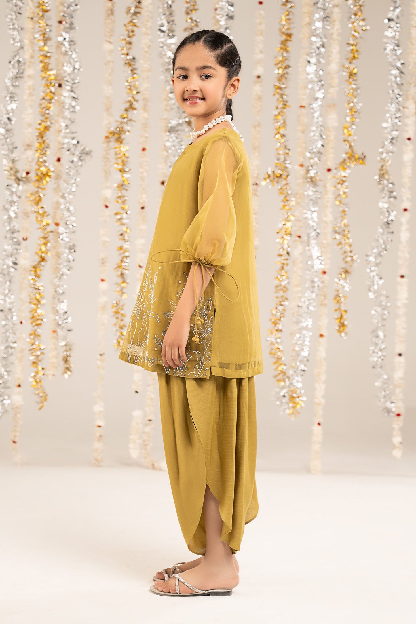 2 Piece Embellished Organza Suit