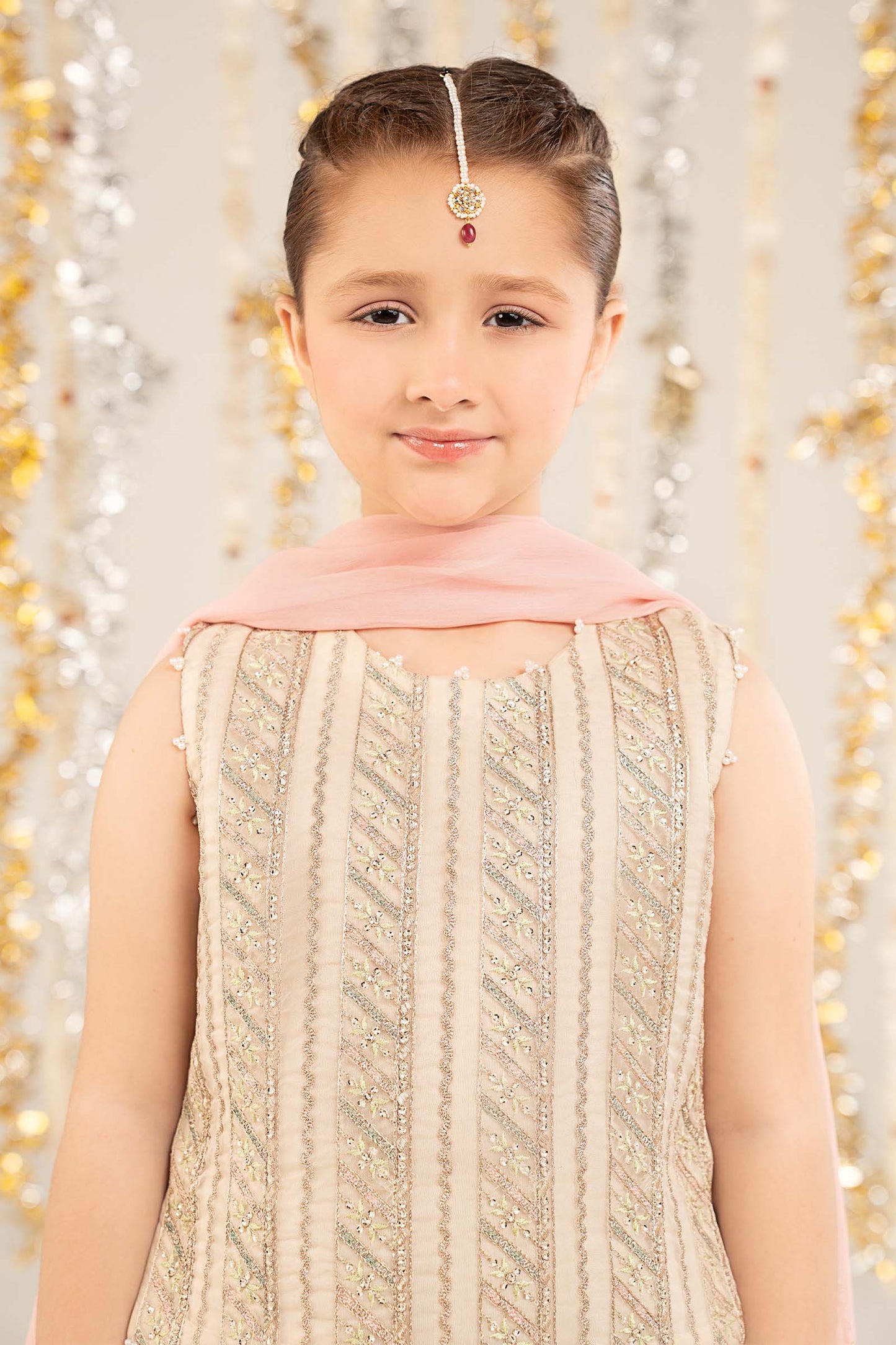 3 Piece Embroidered Organza Suit