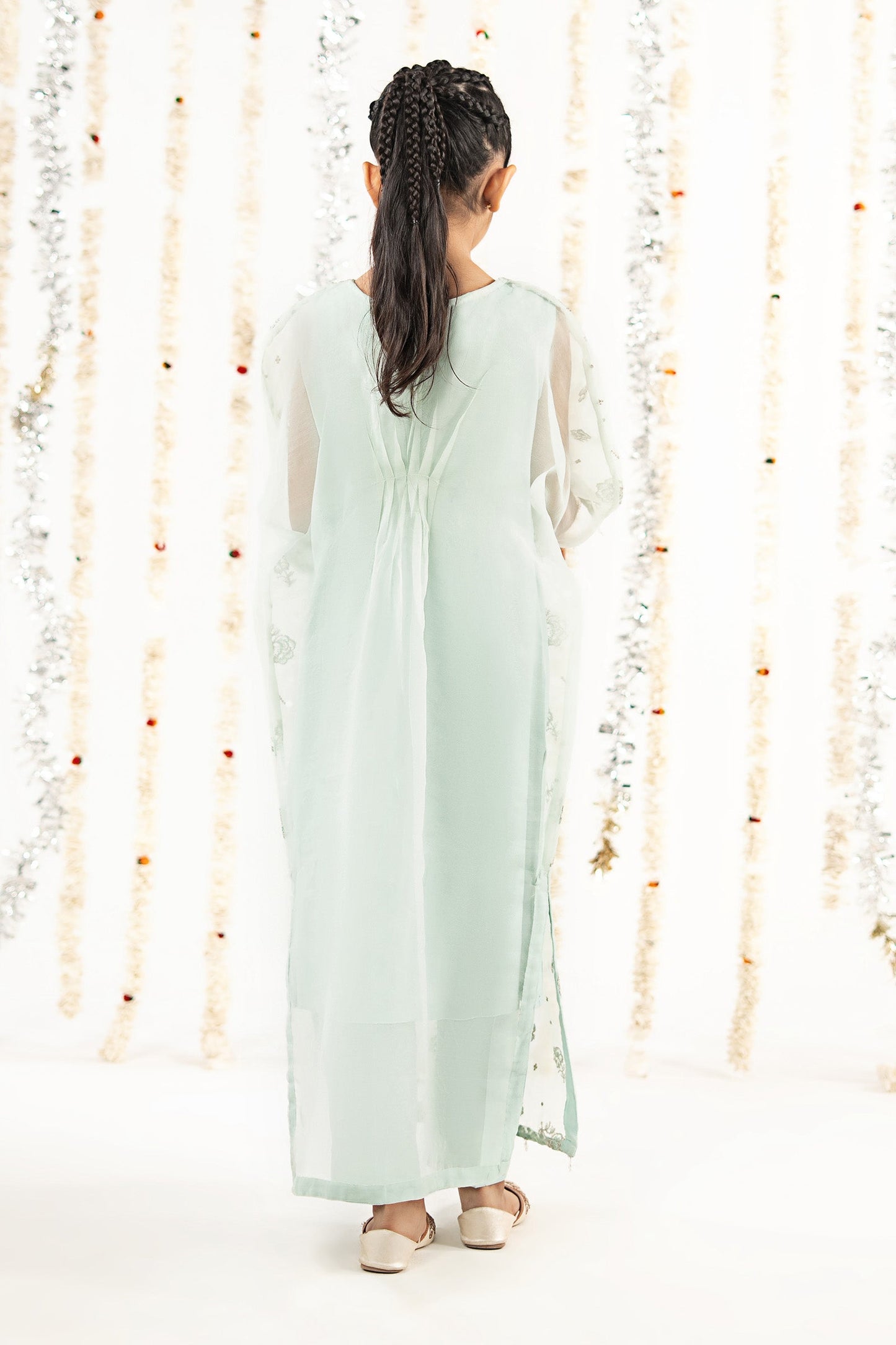 2 Piece Embroidered Organza Suit