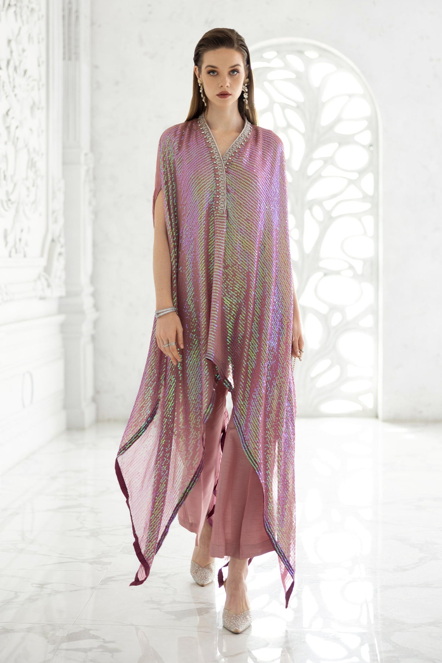 3 Piece Embroidered Chiffon Suit