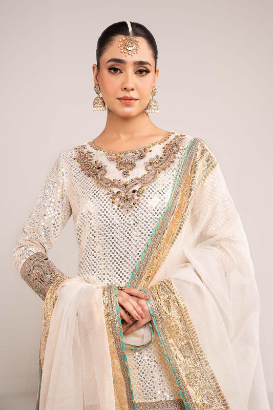 3 Piece Embroidered Chiffon Suit