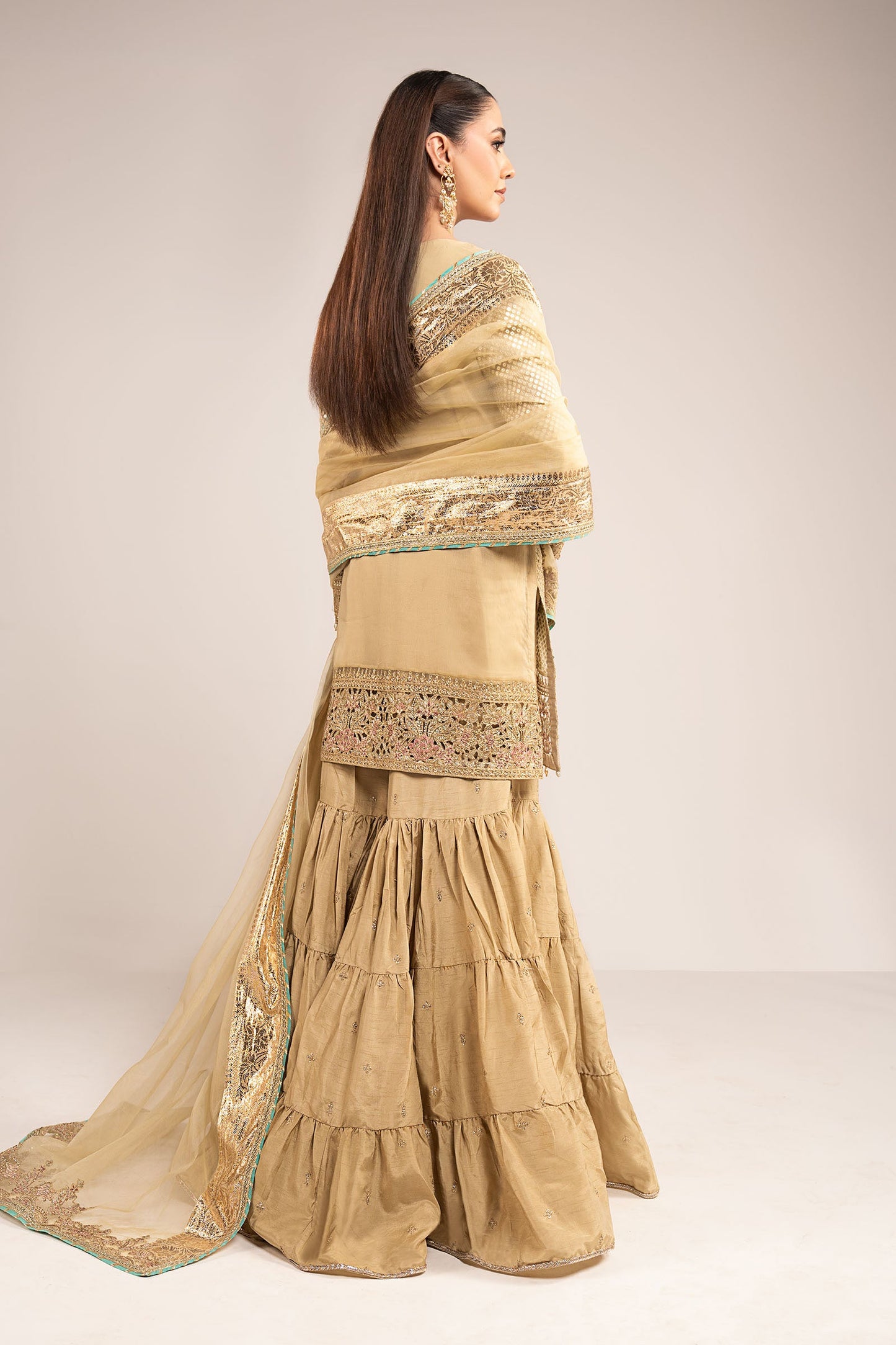 3 Piece Embroidered Chiffon Suit