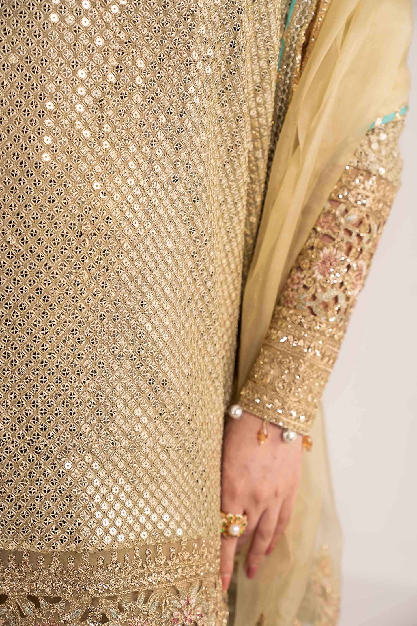 3 Piece Embroidered Chiffon Suit